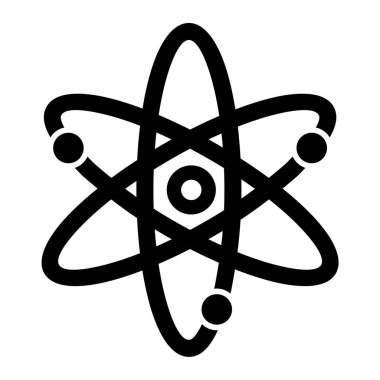 atom simgesi vektör illüstrasyonu