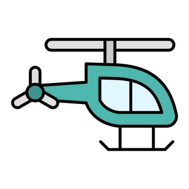 Helikopter simgesi vektör illüstrasyonu