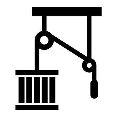 Vinç. Web simgesi basit illüstrasyon