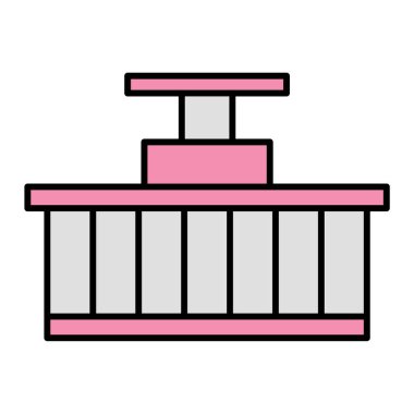 Bir tren simgesinin vektör illüstrasyonu