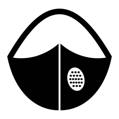 yüz maskesi simgesi. Beyaz arkaplanda izole edilmiş web tasarımı için göz vektör simgelerinin basit çizimi