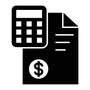 İş hesap makinesi. Web simgesi basit illüstrasyon