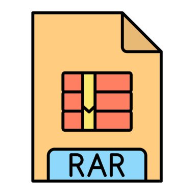 dosya biçimi simgesi, vektör illüstrasyonu