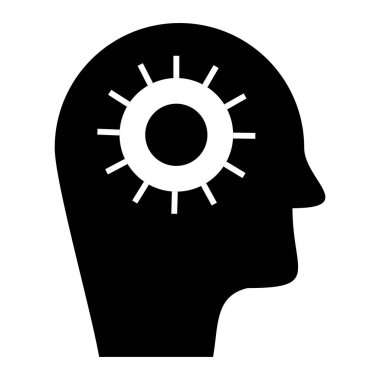 İnsan kafası. Web simgesi