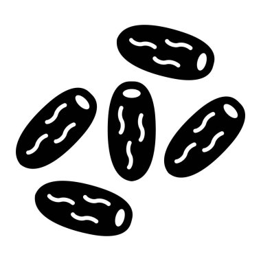 bir besin setinin siyah ve beyaz vektör çizimi