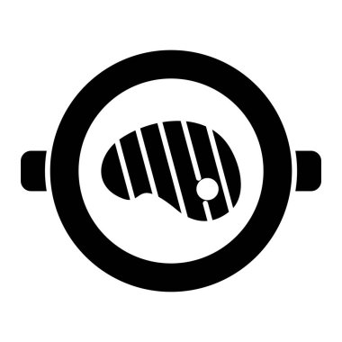 Biftek simge vektör çizim