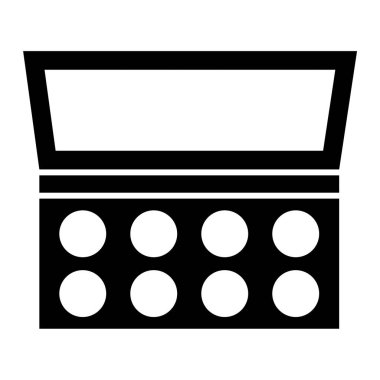 Göz farı simgesi. Beyaz arkaplanda izole edilmiş web tasarımı için rimel vektör simgeleri dizisi