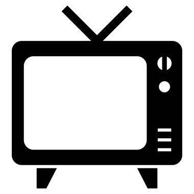 Televizyon. Web simgesi basit illüstrasyon