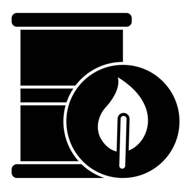 Benzin. Web simgesi basit illüstrasyon