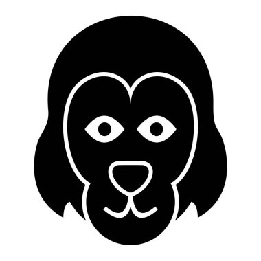 Aslan. Web simgesi vektör illüstrasyonu