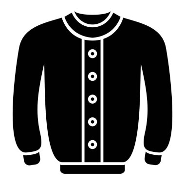 Ceket ikonu. Web için kıyafet vektör sembolünün basit bir illüstrasyonu