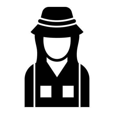 Çiftçi. Web simgesi basit illüstrasyon