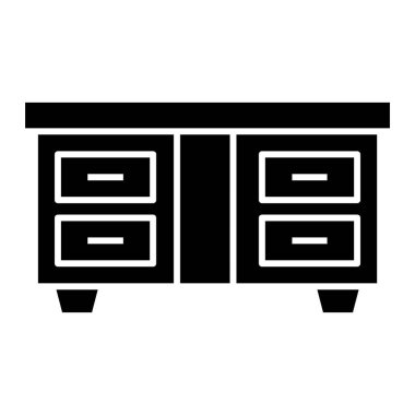 Kabine ikonu vektör illüstrasyonu