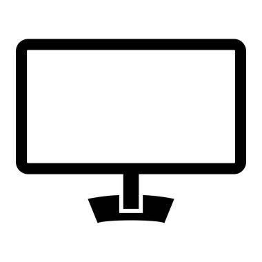 Monitör. Web simgesi basit illüstrasyon
