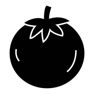 Domates ikonu, vektör illüstrasyonu
