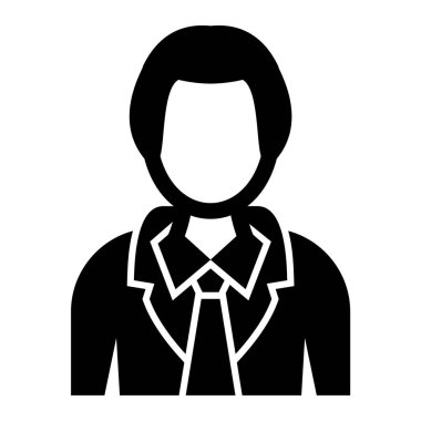 İş adamı. Web simgesi basit illüstrasyon