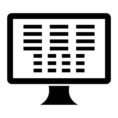 Bilgisayar. Web simgesi basit illüstrasyon