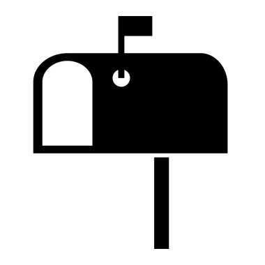 Posta kutusu. Web simgesi basit illüstrasyon