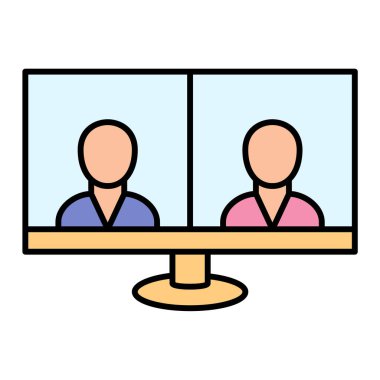 İş ve finans sektörü simgesi. vektör illüstrasyonu