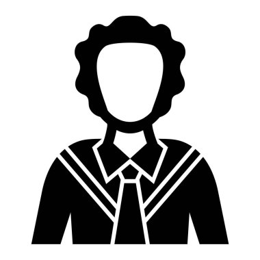 Kravat ikonu olan bir iş adamı. vektör illüstrasyonu