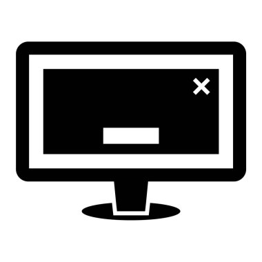 Bilgisayar monitörü. Basit resimleme