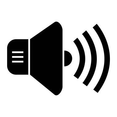 Konuşmacı. Web simgesi basit illüstrasyon