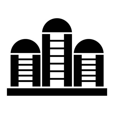 Bina. Web simgesi basit illüstrasyon