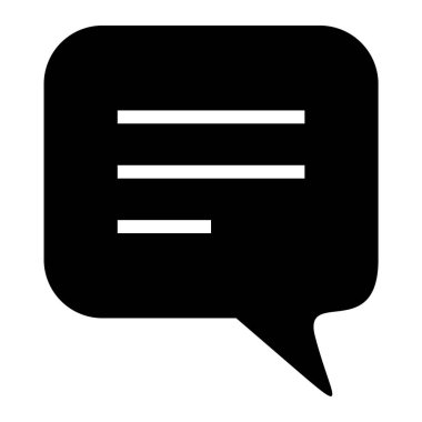 Sohbet mesajı. Basit resimleme