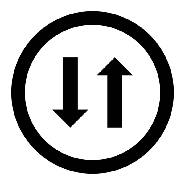Vektor Symbol Hochladen Stil Ist Zweifarbig Flaches Symbol Schwarz Weiße — Stockvektor