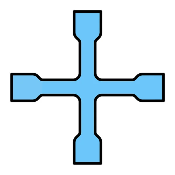 Vector Illustration Modern Crossroad Icon — стоковый вектор