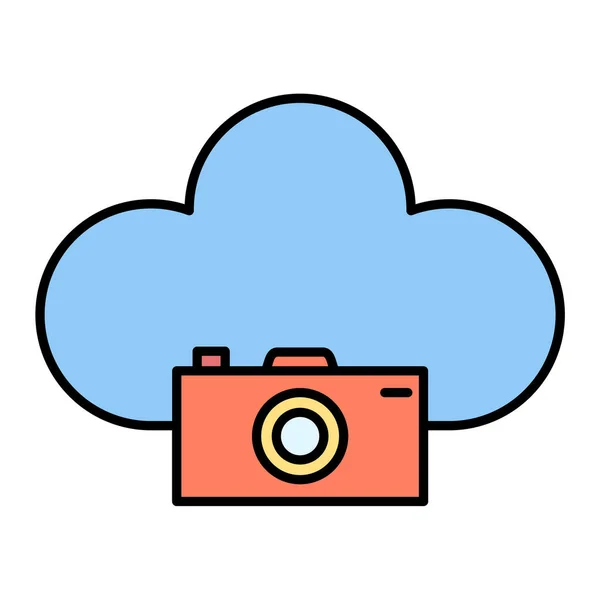 Cloud Computing Technologie Icoon Vector Illustratie Ontwerp — Stockvector