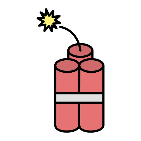 Icône Bombe Illustration Contour Des Icônes Vectorielles Dynamite Pour Web — Image vectorielle