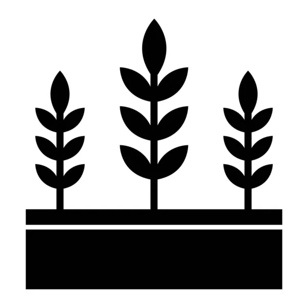 Plantas Icono Web Ilustración Simple — Vector de stock