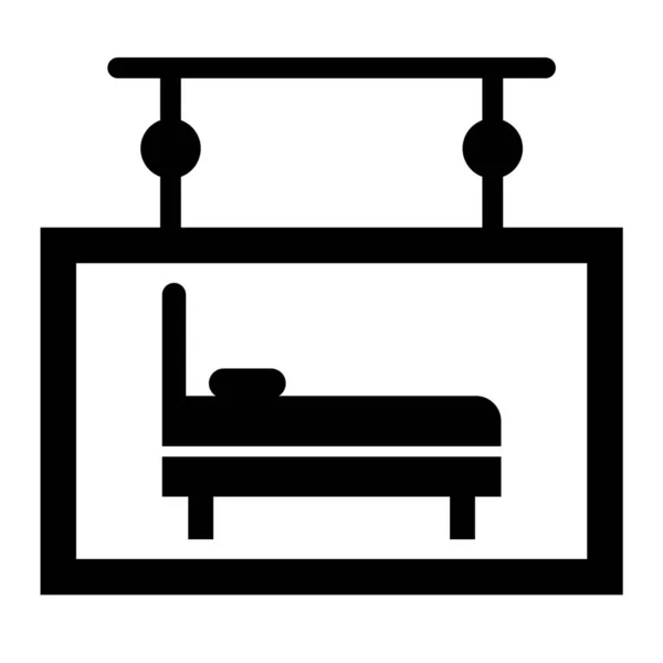 Bett Web Symbol Einfache Illustration — Stockvektor