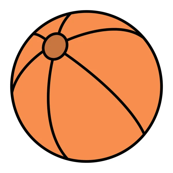 Basketbollsikonen Kontur Illustration Volleyboll Vektor Ikoner För Webben — Stock vektor