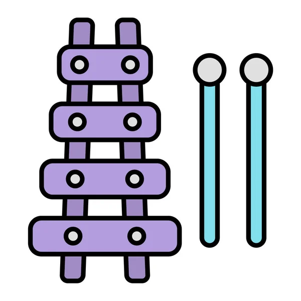 Xylophone Icon Vector Illustration — 스톡 벡터