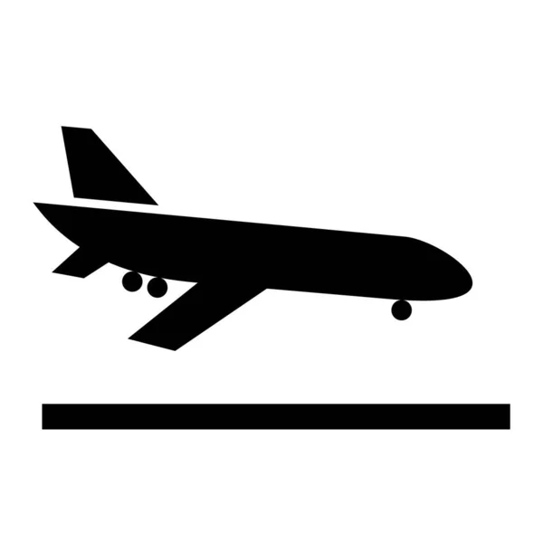 Repülőgép Web Ikon Egyszerű Illusztráció — Stock Vector