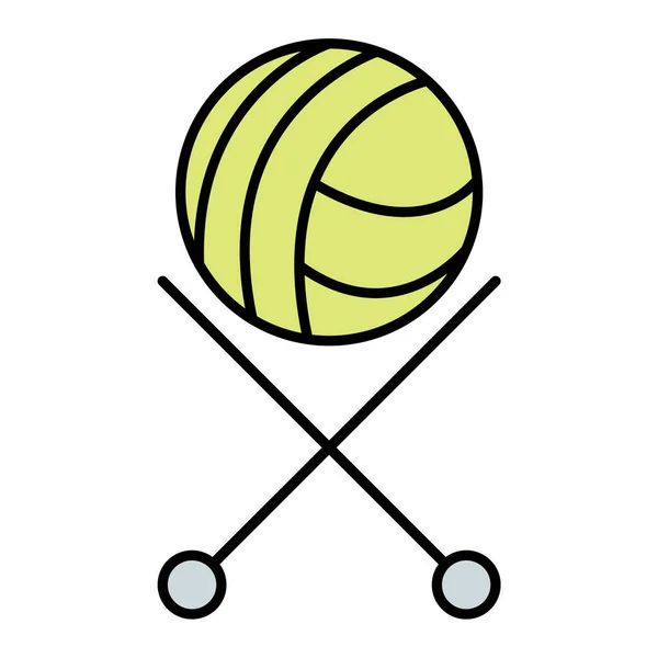 Tennis Ball Icon Outline Illustration Basketball Hoop Vector Icons Web — Stok Vektör