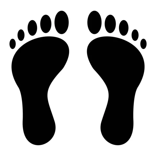Footprint Icon Vector Illustration — Stock Vector