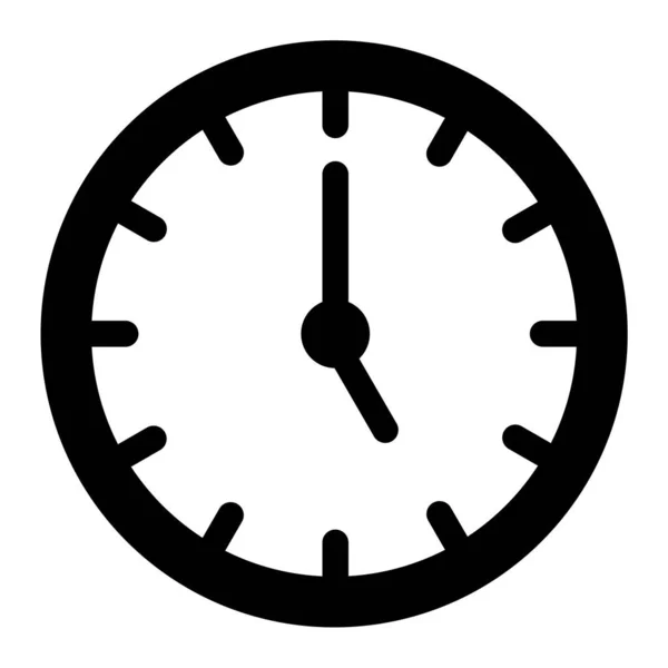 Reloj Icono Web Ilustración Simple — Vector de stock