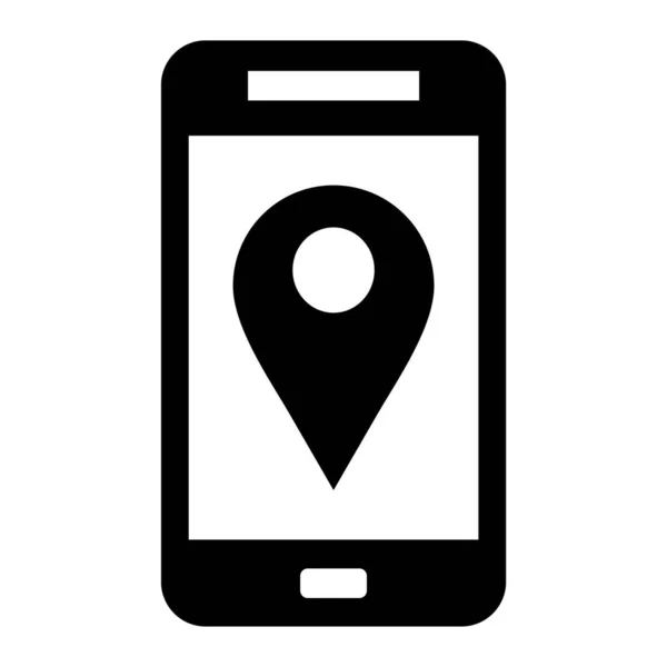 Mobile Phone Location Simple Design — Stockvektor