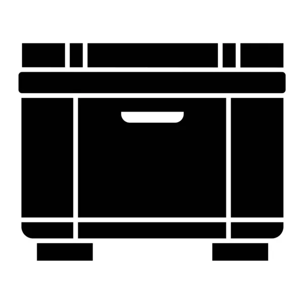 引き出しの現代的な黒のアイコンのベクトル図 — ストックベクタ