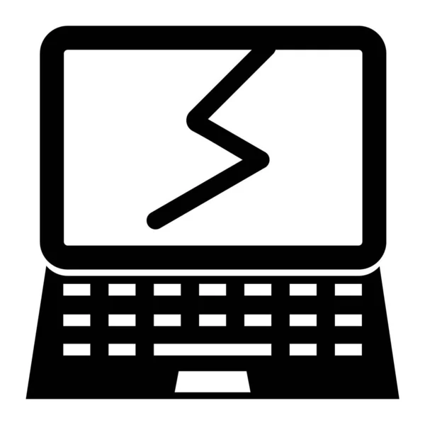 Laptop Icono Web Diseño Simple — Vector de stock