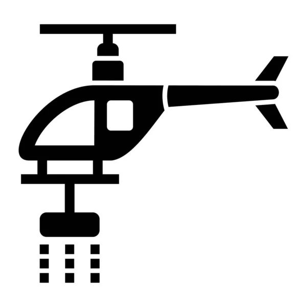 Hélicoptère Icône Web Illustration Simple — Image vectorielle