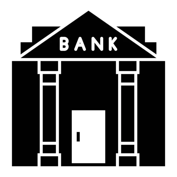 Bank Épület Ikon Vektor Illusztráció — Stock Vector