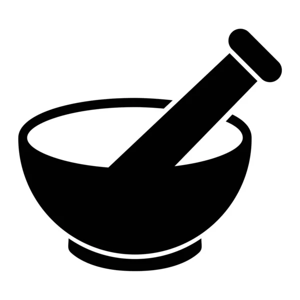 Mortar Pestle Icon Simple Illustration Cooking Vector Symbol Web — 스톡 벡터