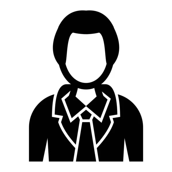 Homme Affaires Icône Web Illustration Simple — Image vectorielle