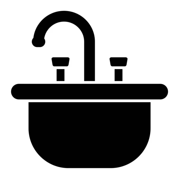 Bañera Icono Web Diseño Simple — Vector de stock