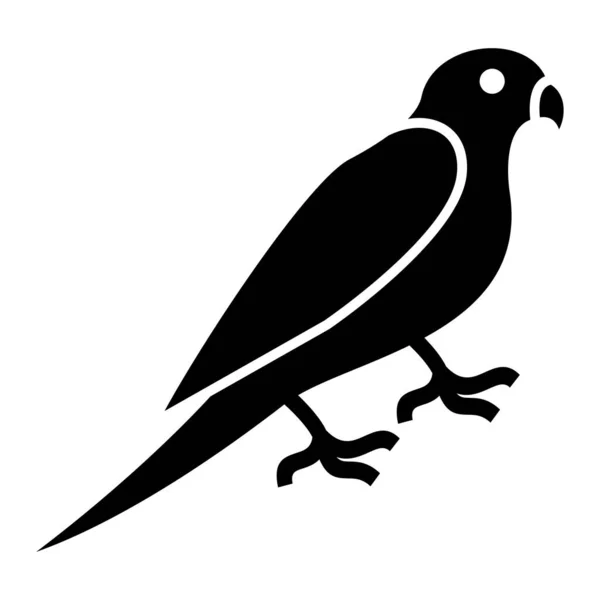 Perroquet Oiseau Icône Vectoriel Illustration — Image vectorielle
