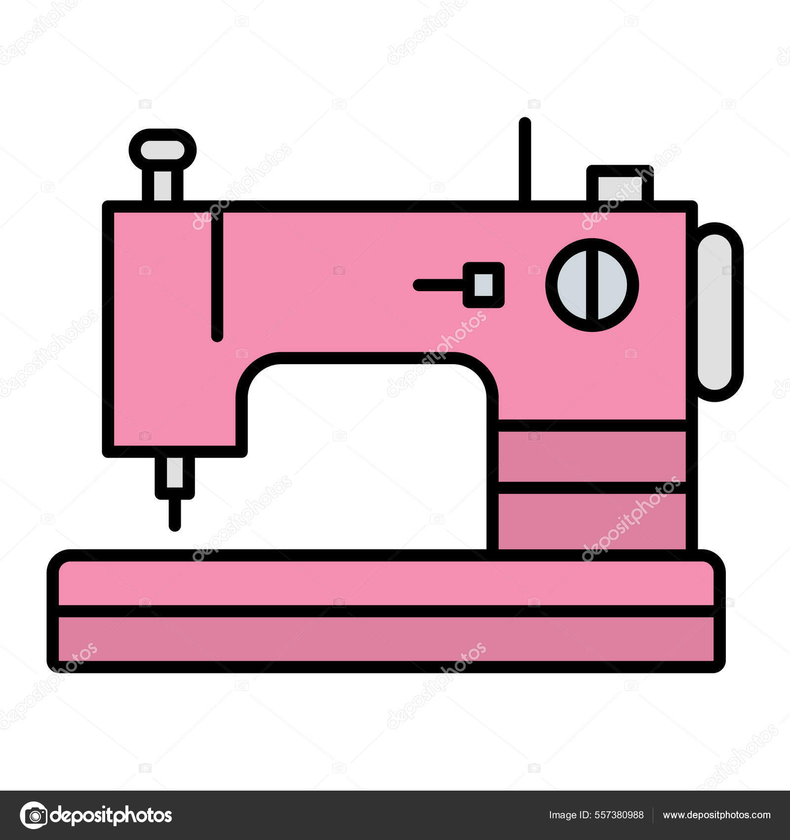 Icono de máquina de coser manual ilustración vectorial simple del icono de  máquina de coser manual